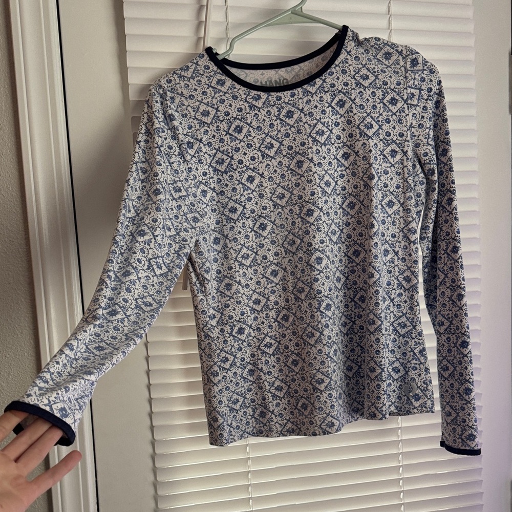 Patterned Long Sleeve Women's Swimshirt